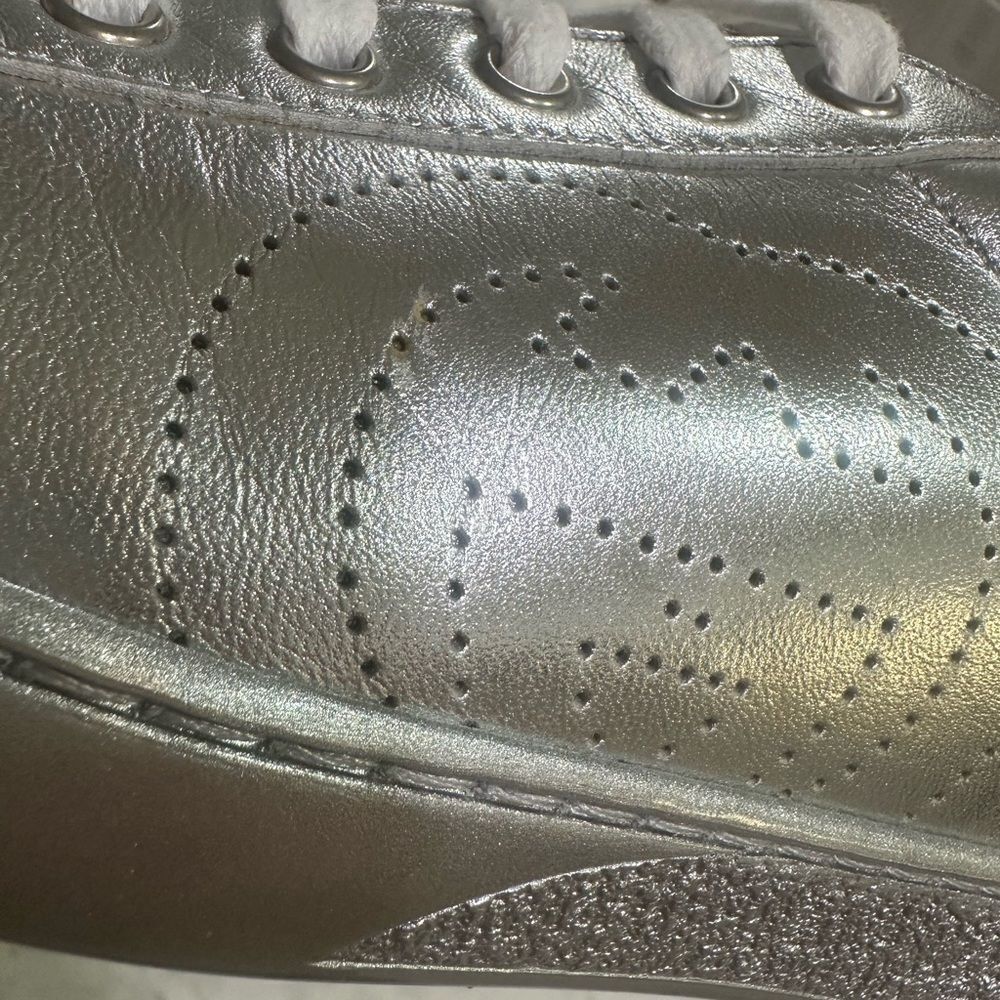 Gucci Ace Metallic Silver Men’s Shoes - Picture 8 of 10
